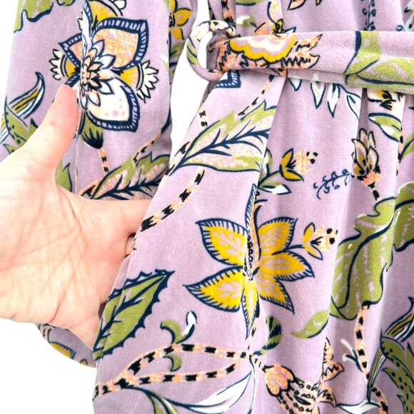 World Market Floral Kimono Robe Cozy Soft Lilac Purple One Size - Picture 7 of 12